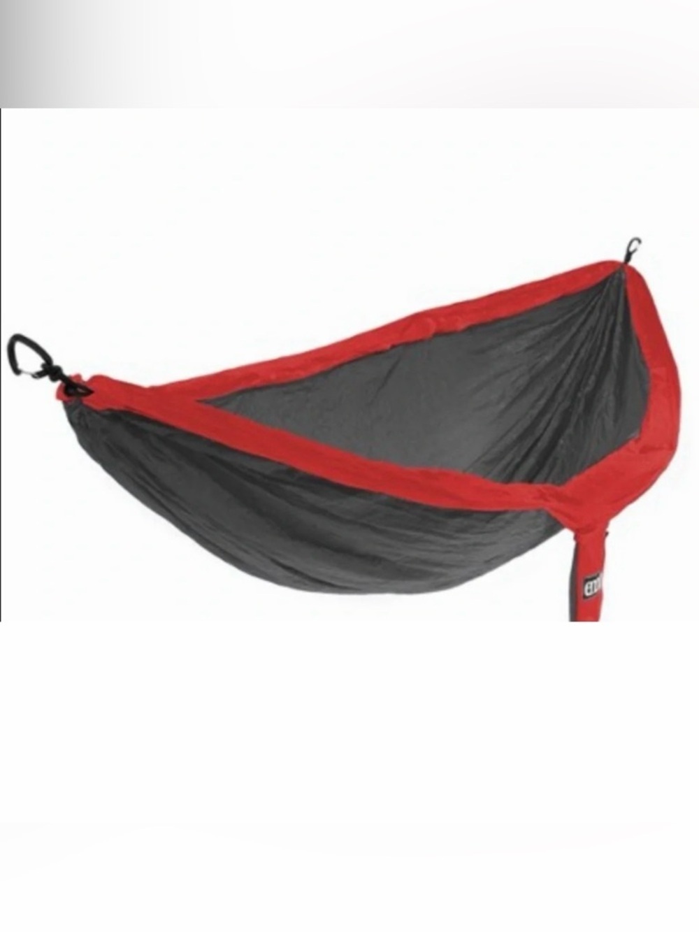 ENO DoubleNest Hammock Red and Charcoal Light Compact Built-in Stuff Sack NWT